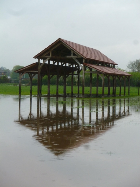 Longrun meadow oak barn, flooded