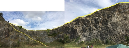 Image showing the steep path up to the top of the abseil