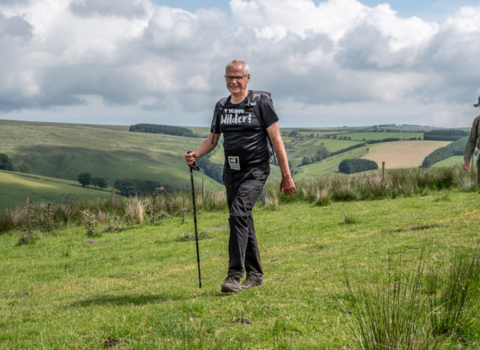 Peter walking for wildlife across Exmoor