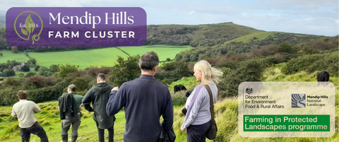 Mendip Hills Farm Cluster banner with logos