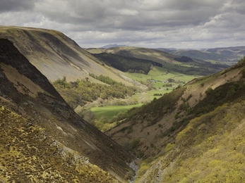 View along River Twymyn from Dylife, Cambrian Mountains, Wales
