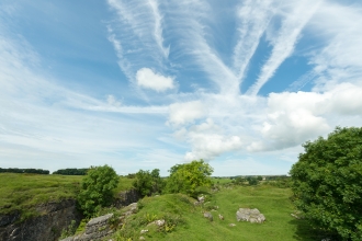 Ubley Warren blue sky cloud formation Matt Sweeting