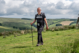 Peter walking for wildlife across Exmoor