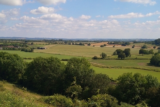 Landscape view of Green Down nature reserve