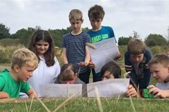 Group of young people doing an outdoor activity