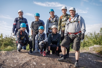 abseiling team