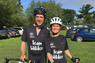 two cyclists ready to cycle for wildlife