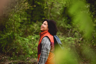 Image of a woman embracing nature