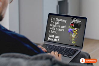 Uploading images to social media on a laptop