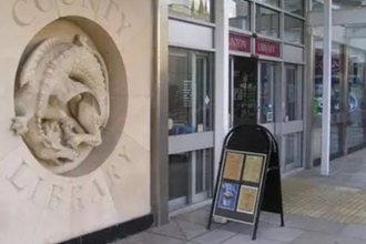 The outside of Taunton Library, Somerset