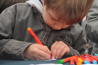 child colouring in