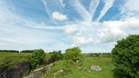 Ubley Warren blue sky cloud formation Matt Sweeting