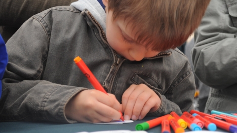 child colouring in