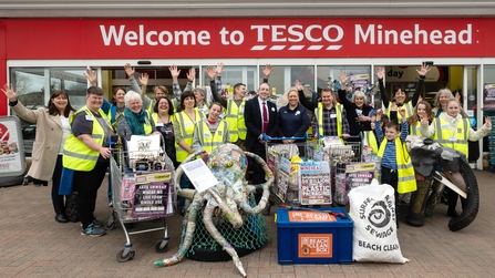 Mass unwrap at Minehead Tesco