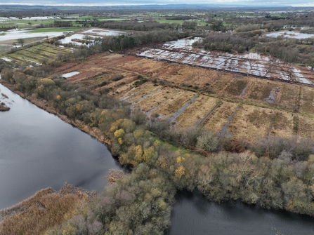 Westhay Moor Restoration Project aerial view of area C