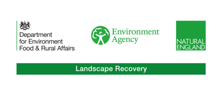 Collective logo for Landscape Recovery, including Defra, the Environment Agency and Natural England