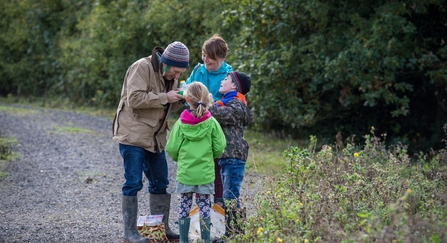 A family in the woods