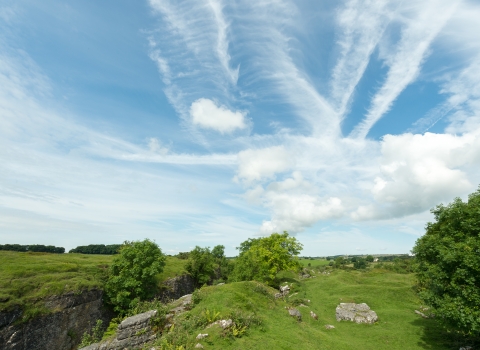 Ubley Warren blue sky cloud formation Matt Sweeting