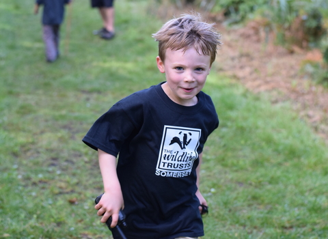 Jack, age 5, running for wildlife