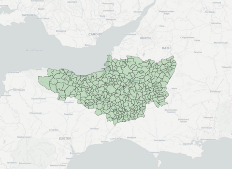 An illustration of a Somerset map