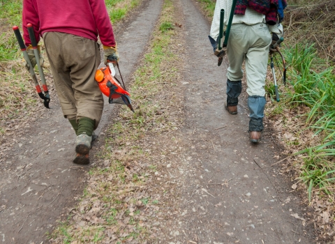 volunteers in Great Breach Wood